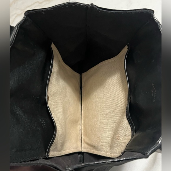 Pre owned Everlane Petra Italian Leather Magazine Tote Bag in Black Leather - Picture 6 of 8